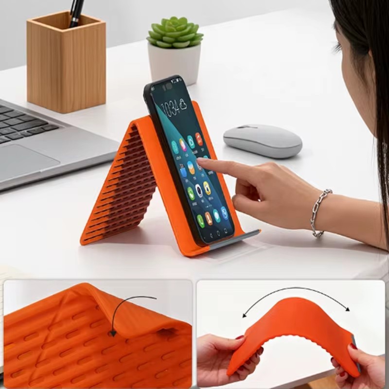 Laptop Tablet Accessories - Flexible Foldable Silicone Phone Holder Portable
