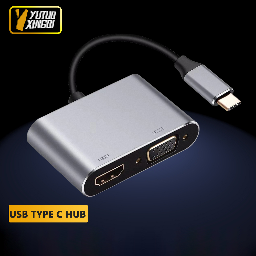 Usb Hub Type C - 4K USB Type C to VGA