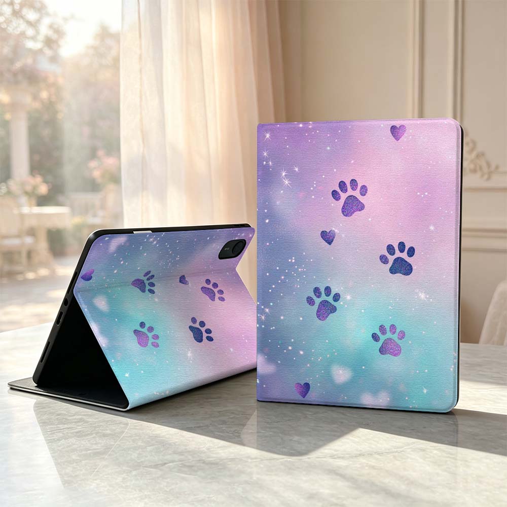 Lenovo Tablet P12 Accessories - Cartoon Glitter Paw Prints Soft For
