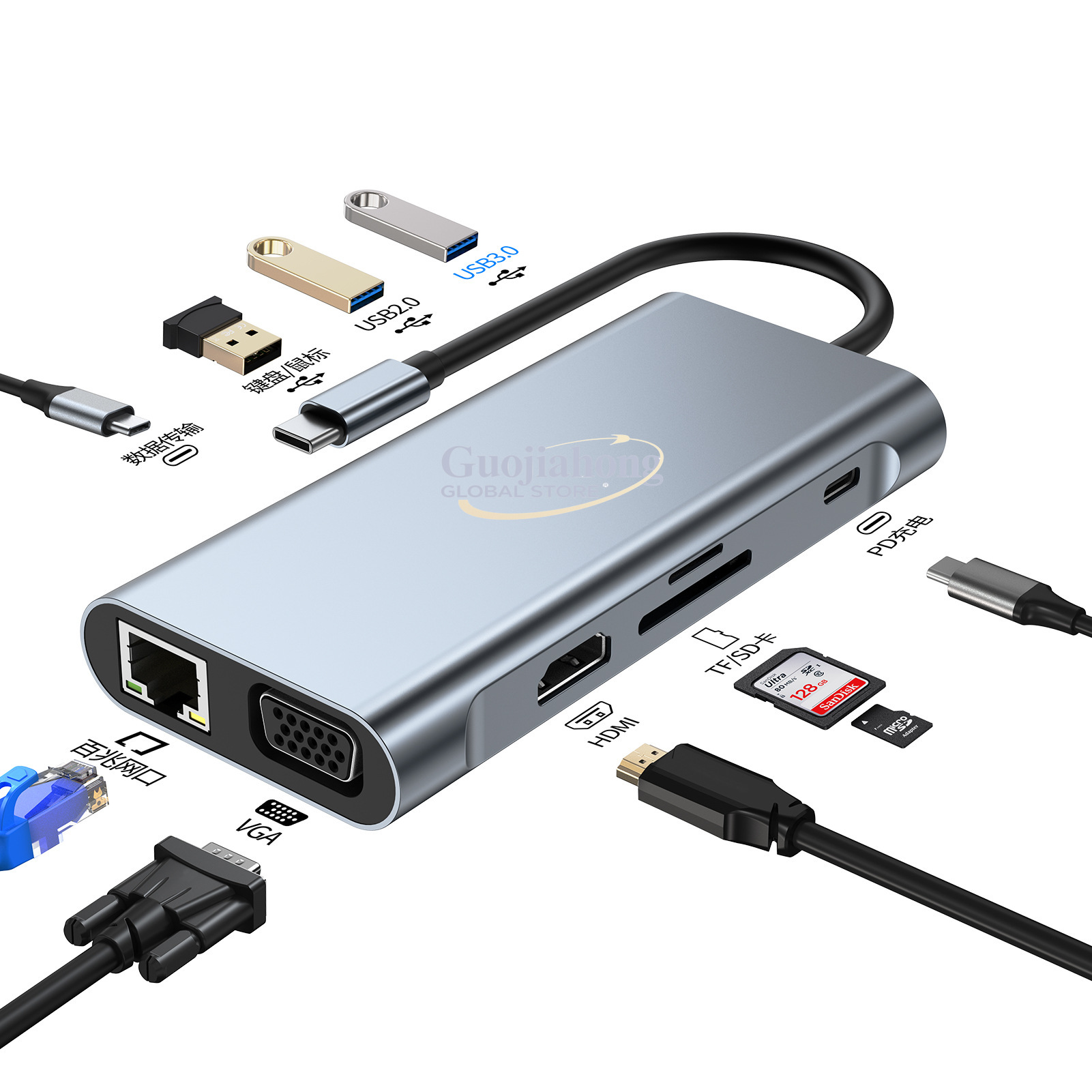 Typec expansion notebook USB H - đánh giá và giá Usb Hub Type C