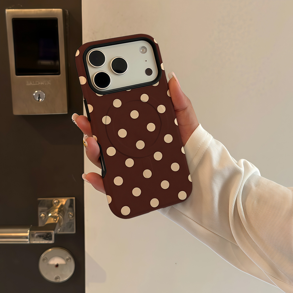 Brown Beige Polka Dot Phone Ca - đánh giá và giá Apple Iphone 16