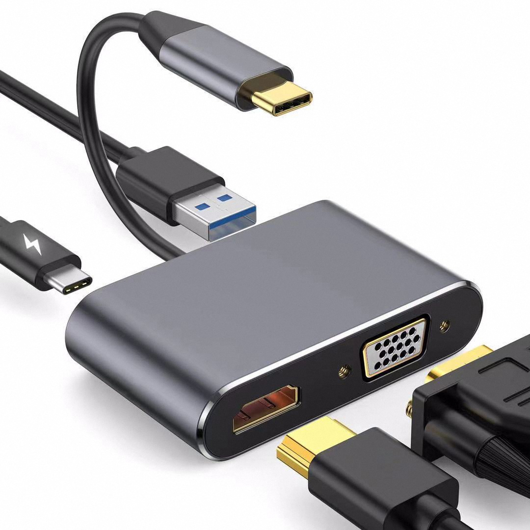 4K USB Type C to VGA 1080P USB - đánh giá và giá Usb Hub Type C