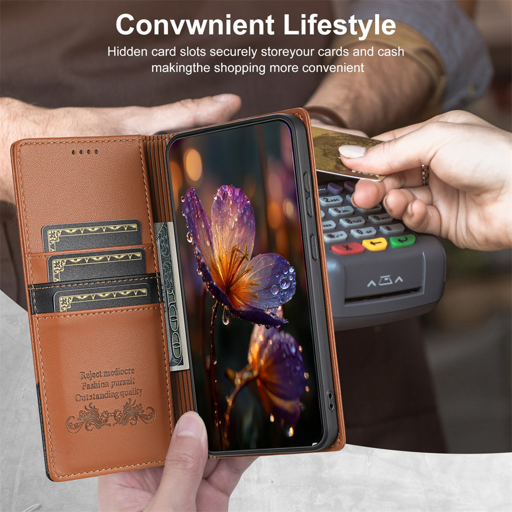 Luxury  Flip Leather RFID Wall - đánh giá và giá Xiaomi Redmi Note 13