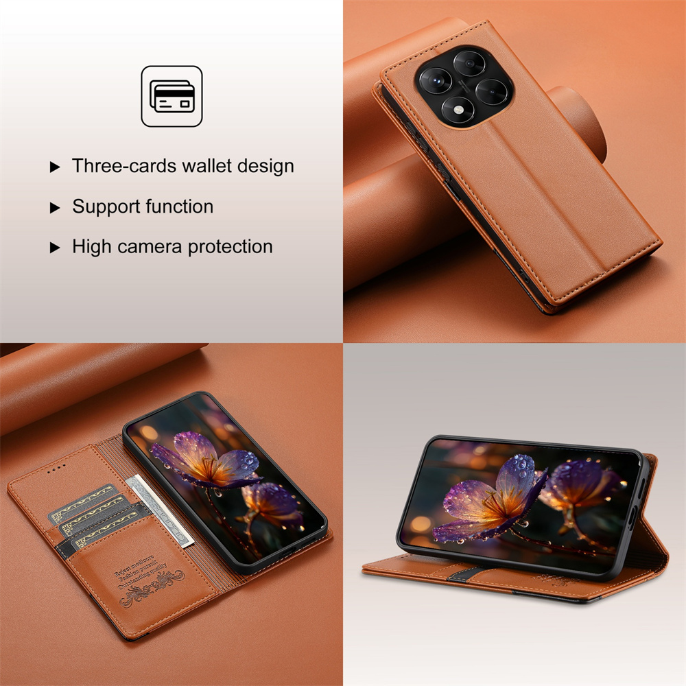 Luxury  Flip Leather RFID Wall - đánh giá và giá Xiaomi Redmi Note 13
