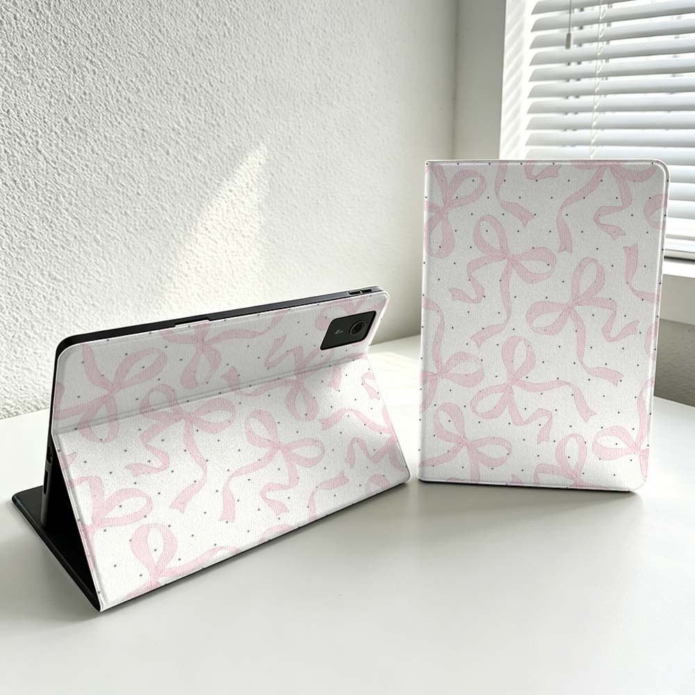 Minimalist Pink Bow Pattern Fo - đánh giá và giá Lenovo Tablet P12 Accessories