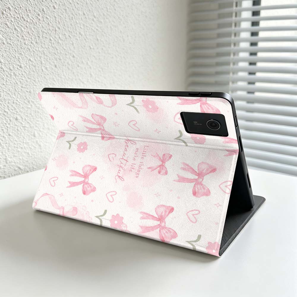Minimalist Pink Bow Pattern Fo - đánh giá và giá Lenovo Tablet P12 Accessories