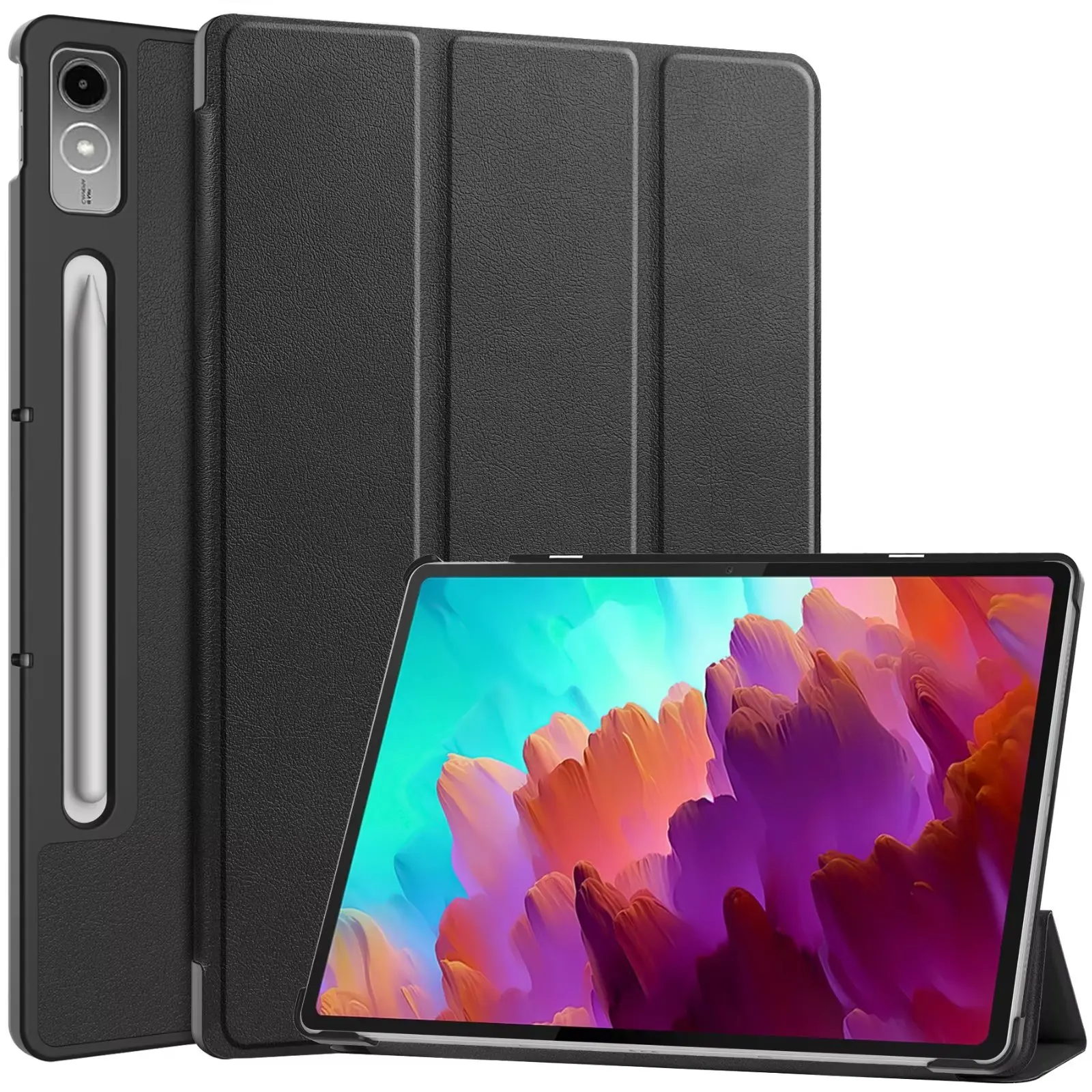 Tri-fold Magnetic Leather Stan - đánh giá và giá Lenovo Tablet P12 Accessories