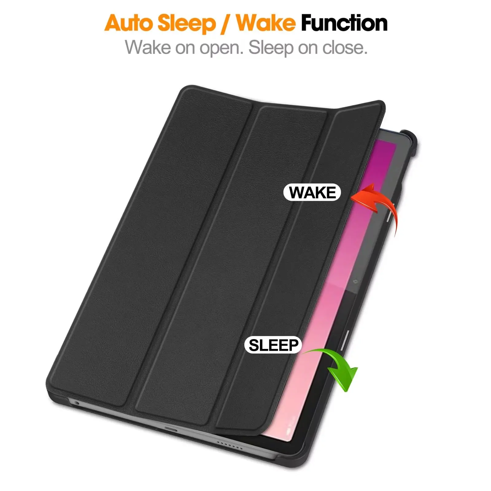 Tri-fold Magnetic Leather Stan - đánh giá và giá Lenovo Tablet P12 Accessories