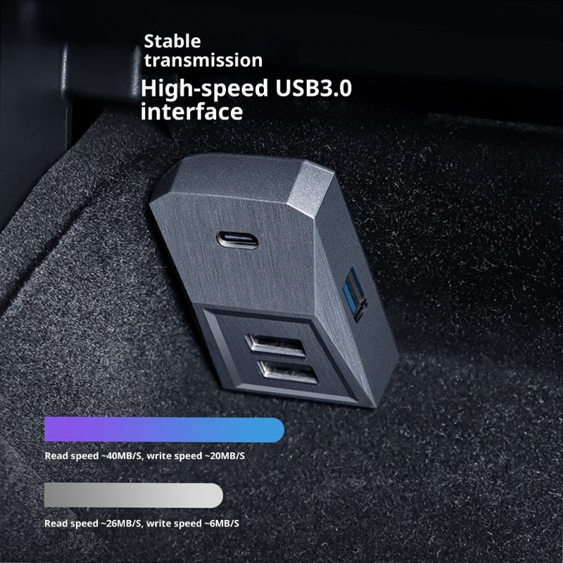 Đế cắm cho Ô Tô Hộp Đựng Găng  - đánh giá và giá Usb Hub Type C