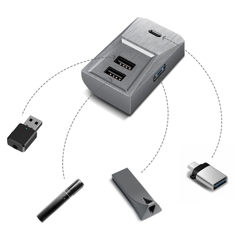 Đế cắm cho Ô Tô Hộp Đựng Găng  - đánh giá và giá Usb Hub Type C
