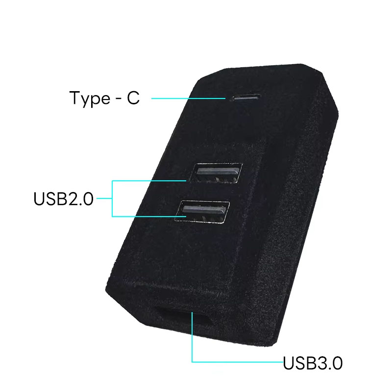 Đế cắm cho Ô Tô Hộp Đựng Găng  - đánh giá và giá Usb Hub Type C